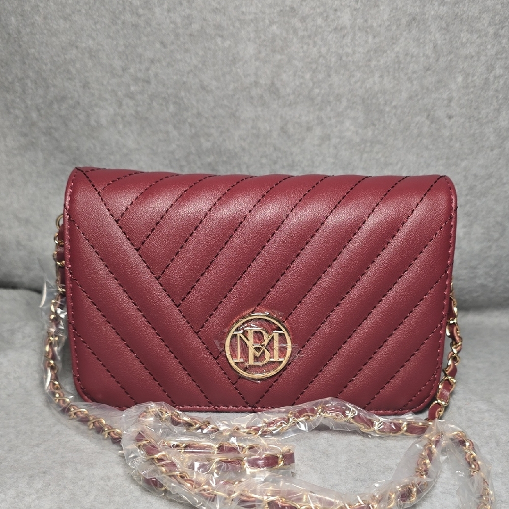 Studio Badgley Mischka Vegan Leather Quilted Crossbody Bag NWT